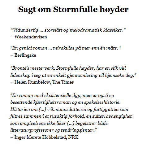 Wuthering Heights- Stormfulle høyder